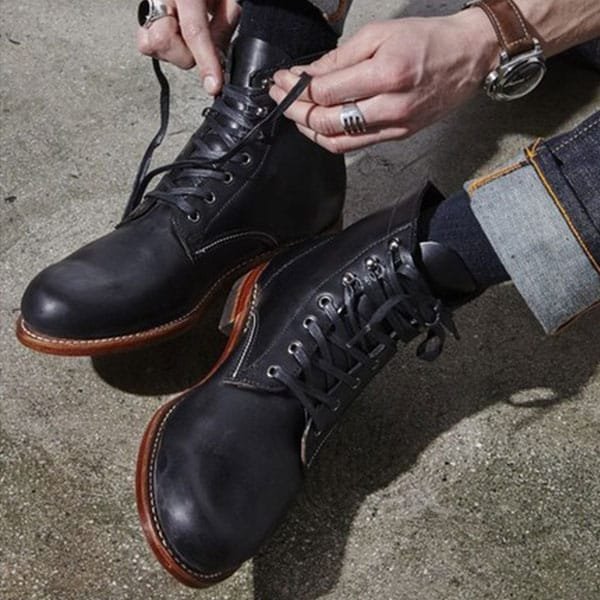Handmade Men Black Ankle Leather Boots, Lace Up Boots Casual Boots