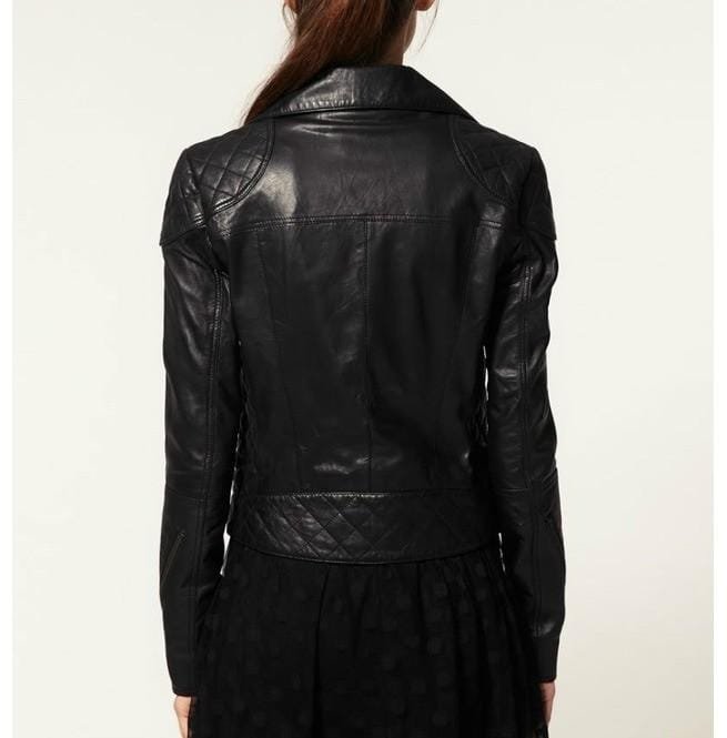 Black Leather Moto Jacket, Leather Jackets For Women, Fashion Jackets - Image 2