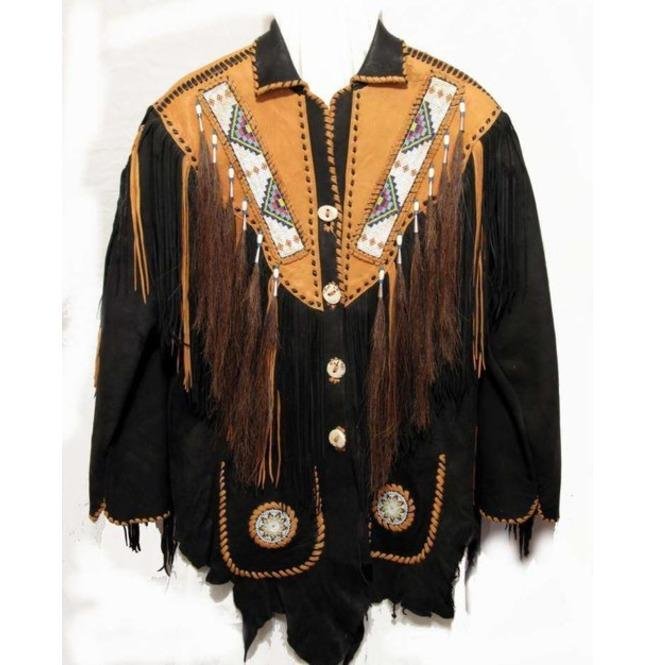 Cowboy Suede Leather Jacket, Suede Cowboy Jacket With Fringes,Suede Jacket
