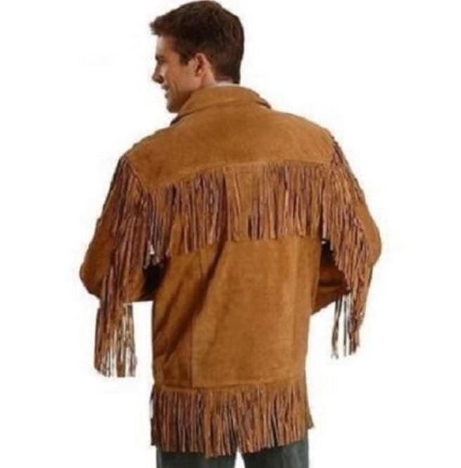 Cowboy Western Leather Jacket, Mens Suede Leather Jacket Western Wear - Image 2