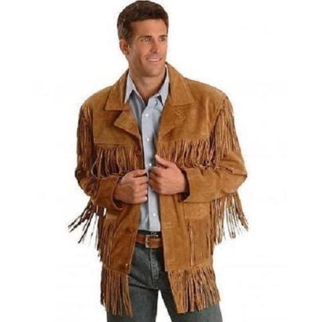 Cowboy Western Leather Jacket, Mens Suede Leather Jacket Western Wear