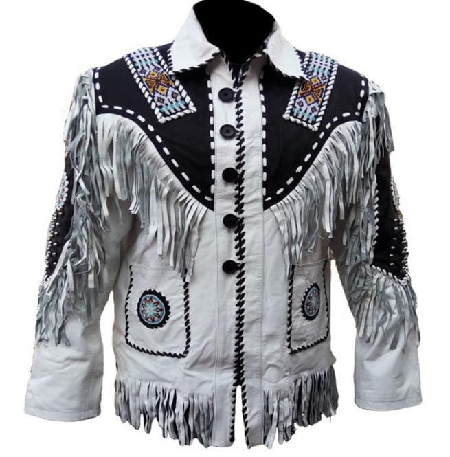 Eagle Beads Western Cowboy Jacket, Fringes Jacket For Men, Suede Jacket