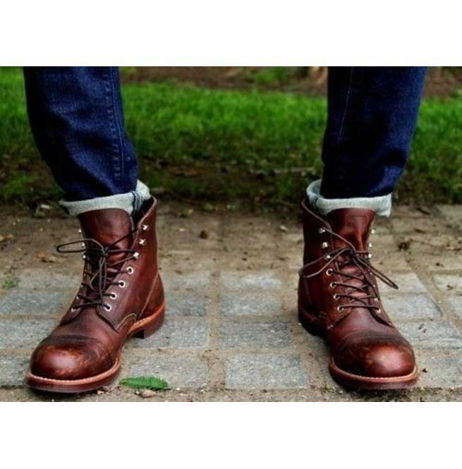 browne ankle leather boots