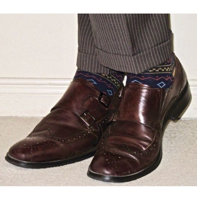 Handmade Men Brown Monk Shoes, Wingtip Shoes With Brogue Toe, Coat Shoes