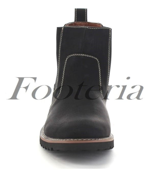 Handmade Black Leather Boots, Men Ankle Leather Boots, Leather Boots - Image 3