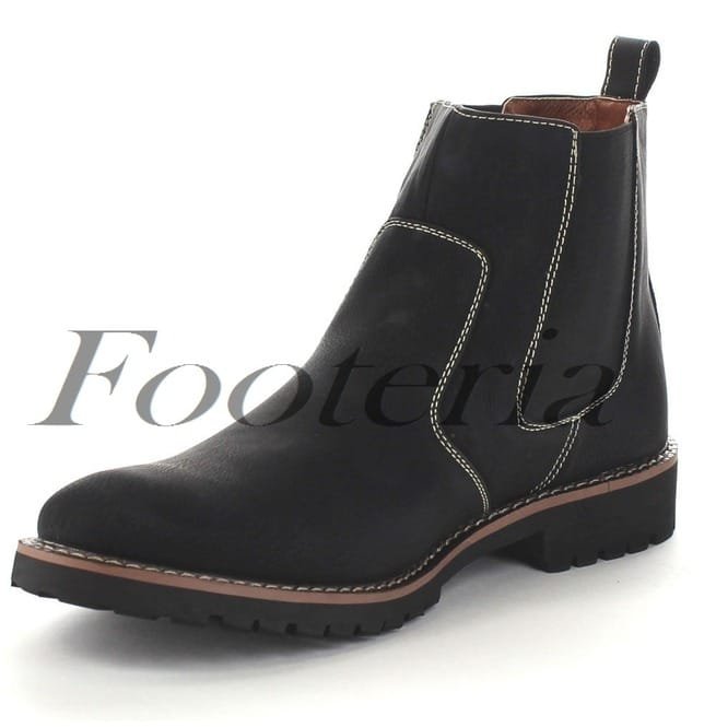 Black Ankle Leather Boots