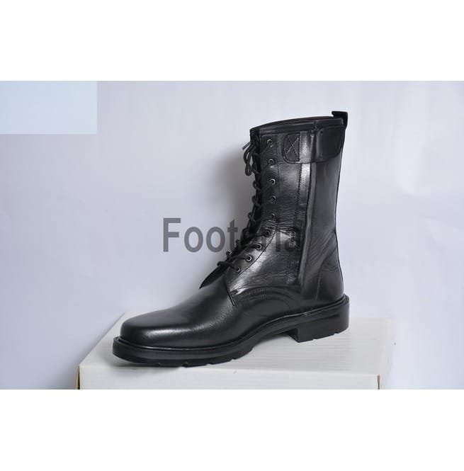 Handmade Black Leather Boots, Men Long Boots, Lace Up Boot For - Image 3