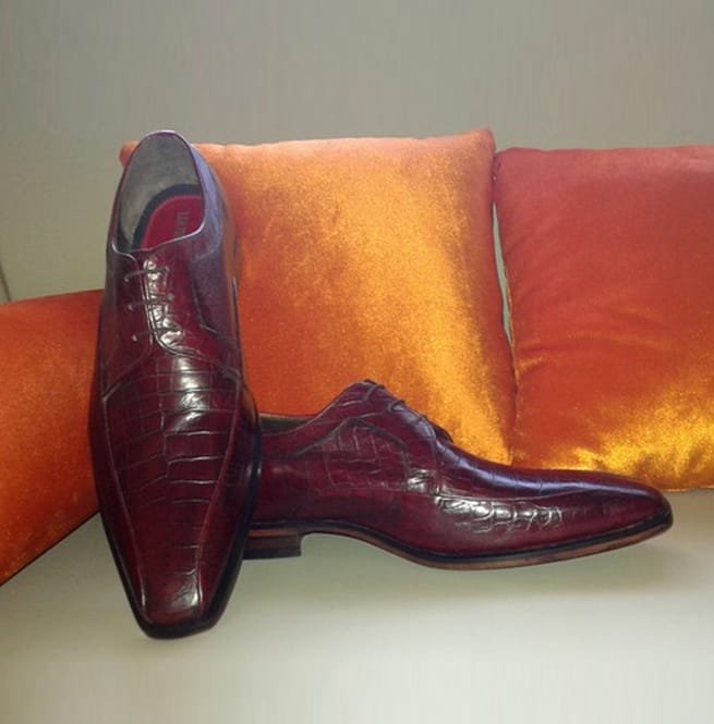Handmade Maroon Leather Shoes, Leather Shoes For Men, Lace Up Dress Shoes - Image 2