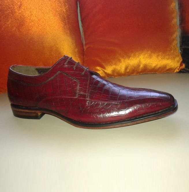 Handmade Maroon Leather Shoes, Leather Shoes For Men, Lace Up Dress Shoes - Image 7