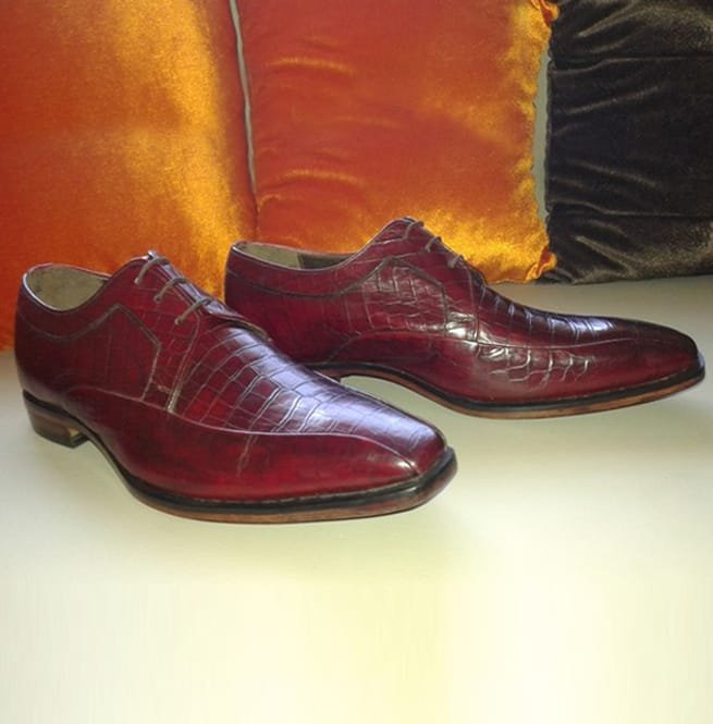 Handmade Maroon Leather Shoes, Leather Shoes For Men, Lace Up Dress Shoes - Image 3