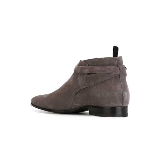 Handmade Men Ankle Boots, Gray Suede Boots For , Leather Boots For - Image 2