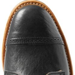 Handmade Men Black Lace Up Ankle High Boot, Black Genuine Leather Boot - Image 3