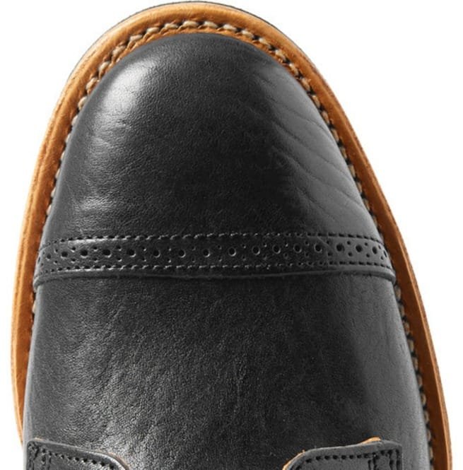 Handmade Men Black Lace Up Ankle High Boot, Black Genuine Leather Boot - Image 3