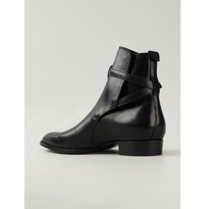 Handmade Men Black Leather Boots, Ankle High Boot, Chelsea Boot - Image 6