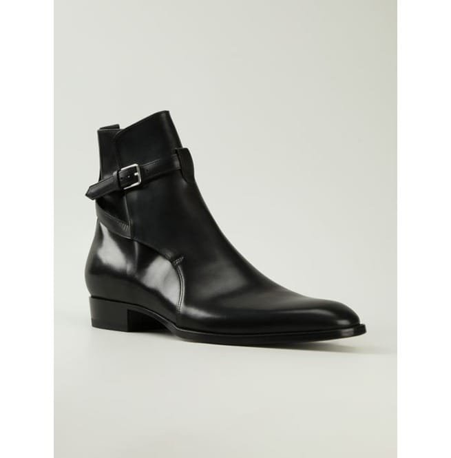 Handmade Men Black Leather Boots, Ankle High Boot, Chelsea Boot - Image 5