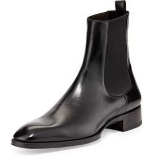 Handmade Men Genuine Leather Chelsea Boot, Pointed Toe Leather Boot