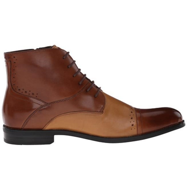 Handmade Men Double Tone Boots, Side Zip Boot, Brown Leather Boots - Image 3