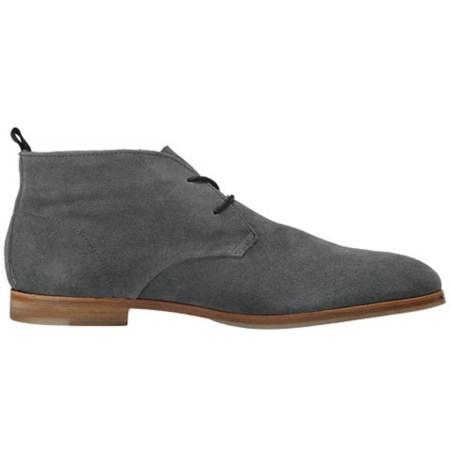 Handmade Men Gray Boots, Chukka Boots For , Suede Leather Boot - Image 5