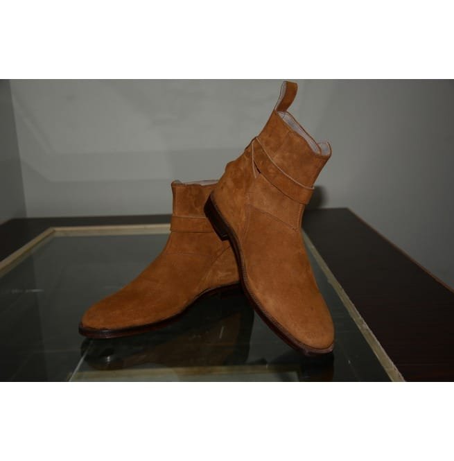 Handmade Men Jodhpur Leather Boots For , Suede Leather Chelsea Boot