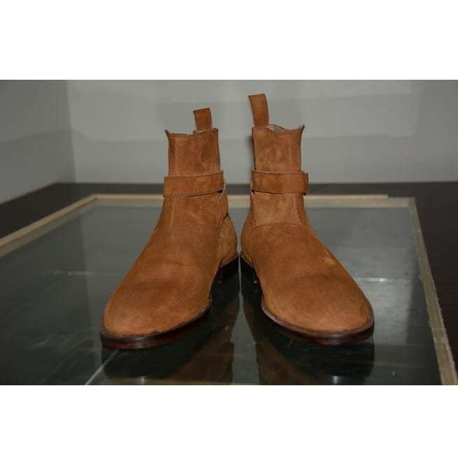 Handmade Men Jodhpur Leather Boots For , Suede Leather Chelsea Boot - Image 3