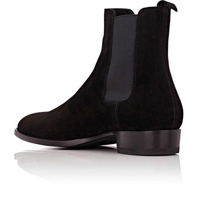Handmade Men Leather Boots, Suede Chelsea Boot For , Black Color Boot - Image 5