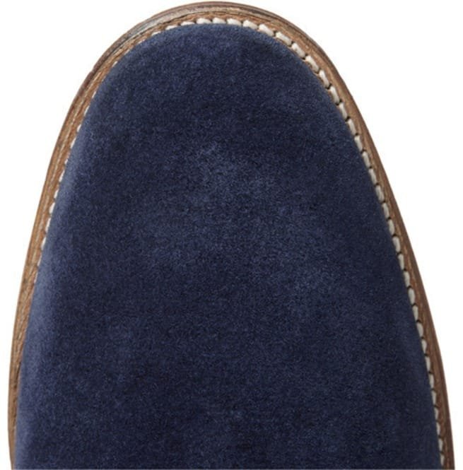Handmade Men Navy Blue Chukka Real Suede Leather Boot, Genuine Suede Boots - Image 3
