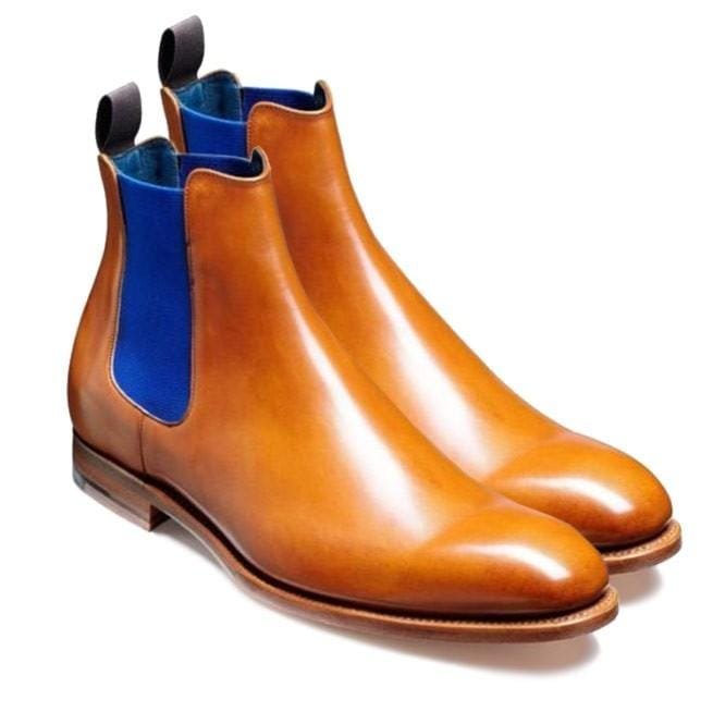 Tan Chelsea Boots,Dress Formal Leather Boot For Men - Image 4