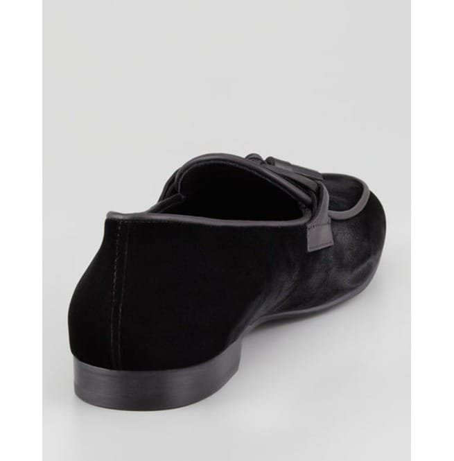 Handmade Mens Black Velvet Shoes, Shoes For Men, Velvet Loafer Moccasin - Image 2