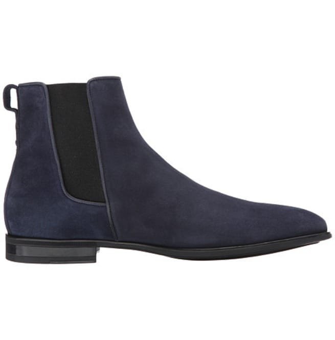 Handmade Navy Blue Chelsea Boots, Suede Leather Boot For Men, Boots - Image 2