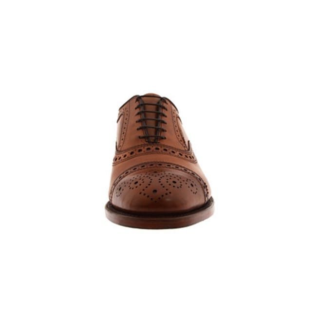 Handmade Oxford Brogue Style Shoes, Men Leather Shoes, Tan Leather Shoe - Image 2