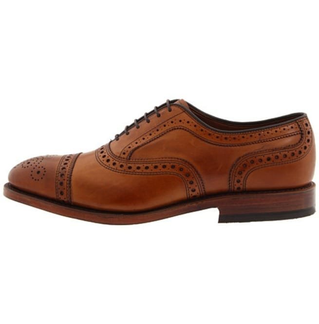 Handmade Oxford Brogue Style Shoes, Men Leather Shoes, Tan Leather Shoe - Image 3