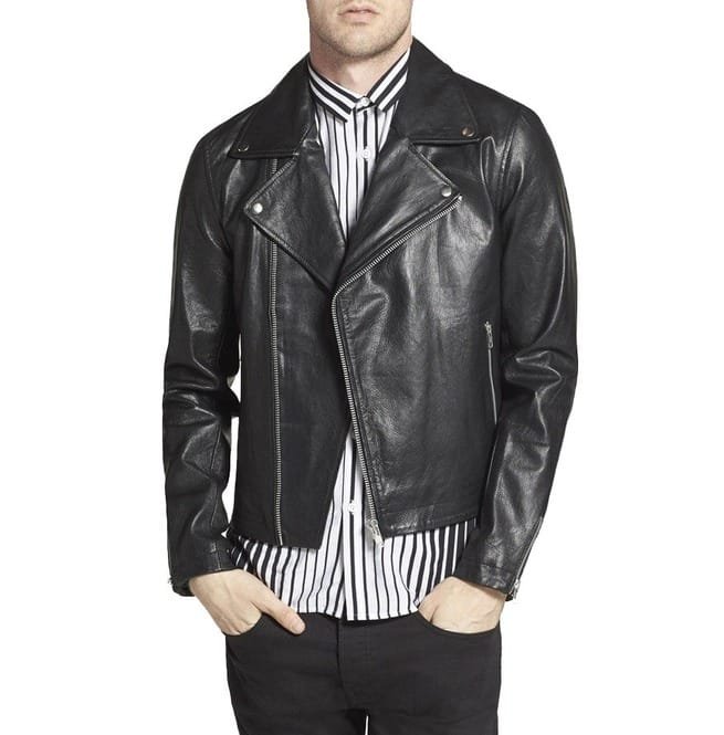 Men Black Motorcycle Leather Jacket Leather Jacket, Leather Jackets