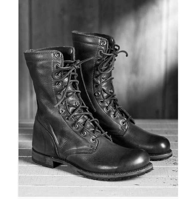 Black Leathes Combat Boots Men's