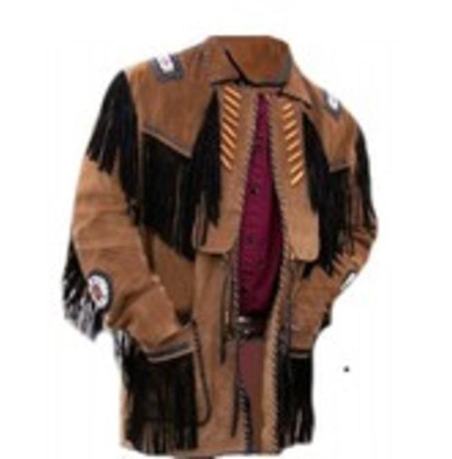 Men New Cowboy Suede Leather Jacket ,Cowboy Style Suede Jacket With Fringes
