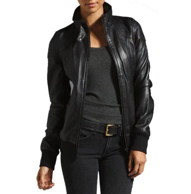 New Handmade Women Hooded Leather Jacket, Leather Jackets, Fashion
