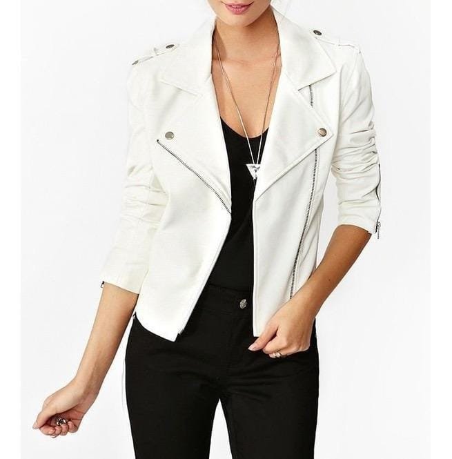 New Womens Genuine Leather Jacket, Women Biker Leather Jacket,Womens Jacket - Image 2