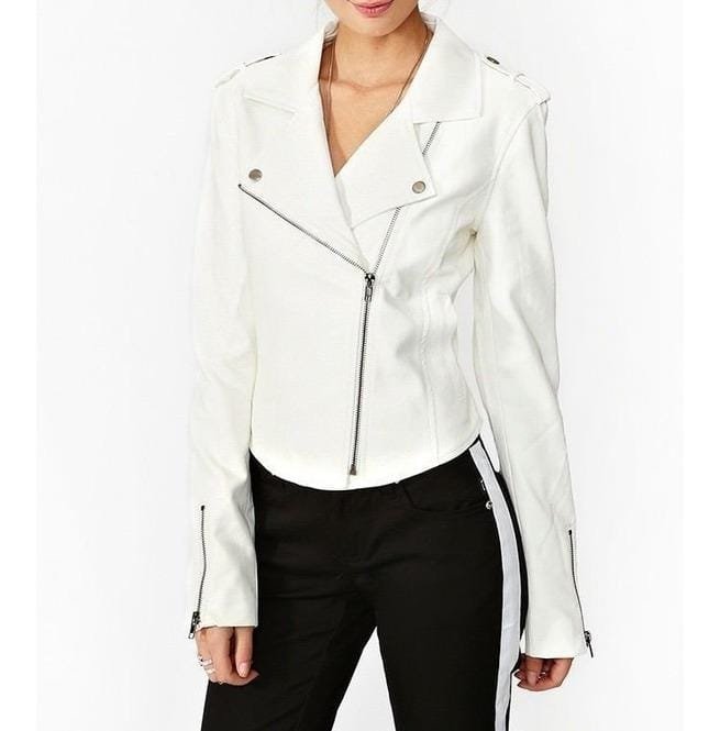 New Womens Genuine Leather Jacket, Women Biker Leather Jacket,Womens Jacket