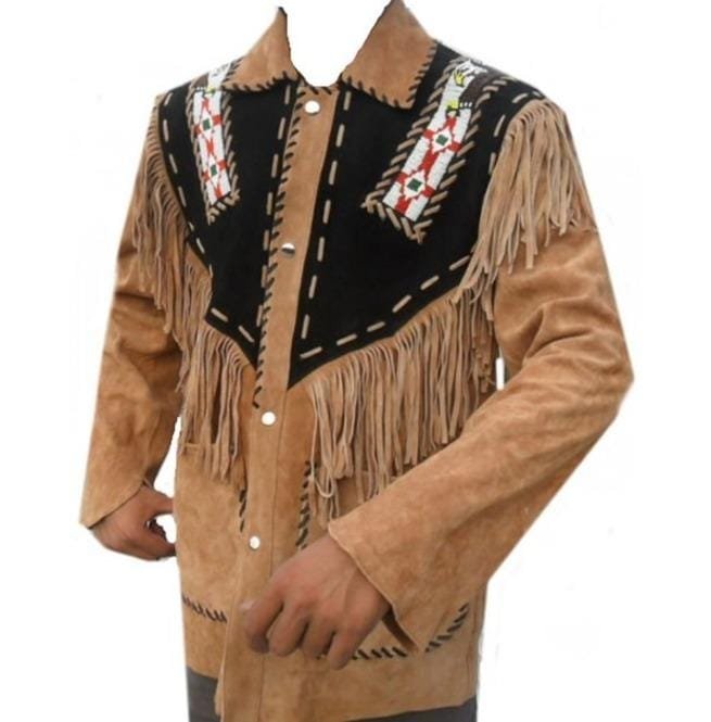 Suede Cowboy Jacket With Fringes,Cowboy Suede Leather Jacket,Suede Jacket - Image 3