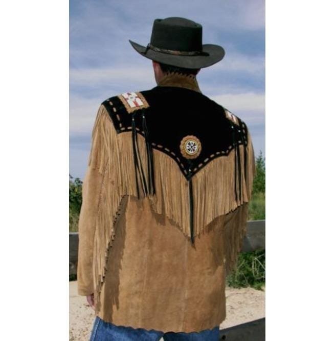 Suede Cowboy Jacket With Fringes,Cowboy Suede Leather Jacket,Suede Jacket - Image 5