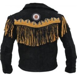 Suede Cowboy Jacket With Fringes,Suede Jacket,Cowboy Suede Leather Jacket, - Image 2