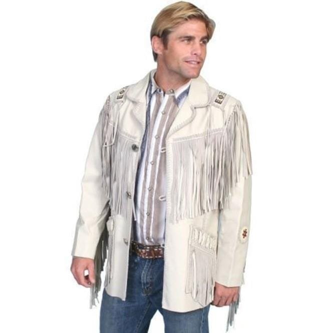 Suede Leather Jacket Western, Fringes Jacket For Men, Suede Cowboy Jacket