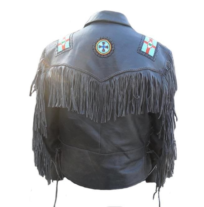 Western Cowboy Black Suede Leather Leather, Cowboy Jacket, Black Jacket Men - Image 2