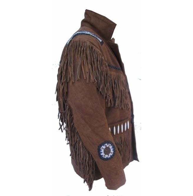 Western Leather Jacket Wear Fringes, Men Cowboy Suede Leather Jacket - Image 3
