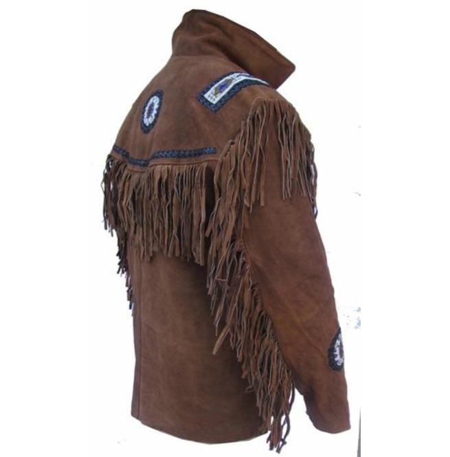 Western Leather Jacket Wear Fringes, Men Cowboy Suede Leather Jacket - Image 2