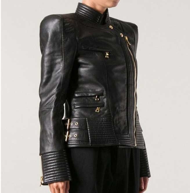Women Black Leather Jacket, Leather Jackets For , Fashion Jacket - Image 3
